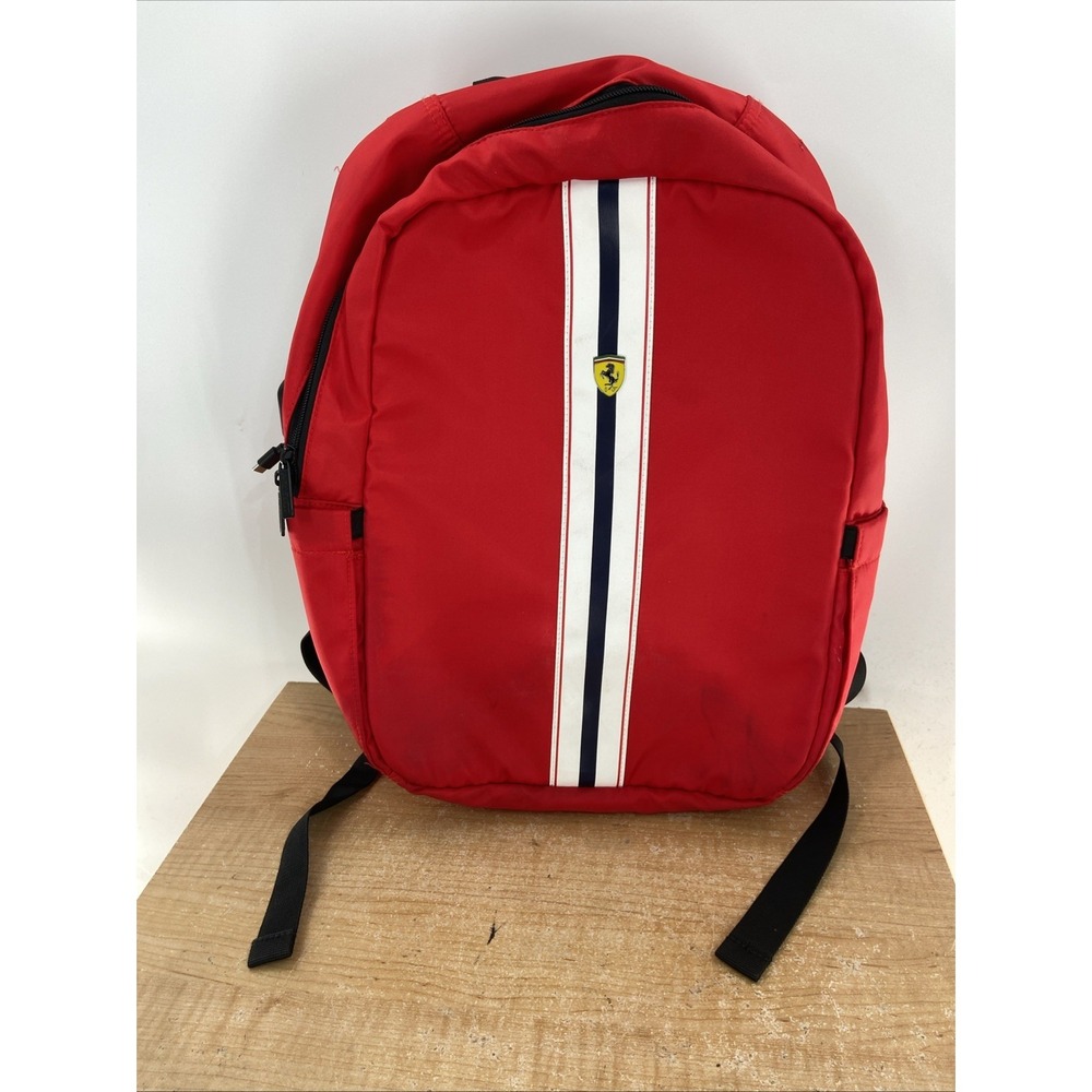 Ferrari Scuderia Backpack Red Laptop Travel School Bag Official CG Mobile